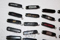 Victorinox Swiss Army Knives Classic Size All Black With Logos Lot Of 30