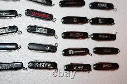 Victorinox Swiss Army Knives Classic Size All Black With Logos Lot Of 30