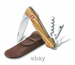 Victorinox Swiss Army Knives Wine Mater with Leather Pouch, Olive