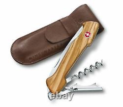 Victorinox Swiss Army Knives Wine Mater with Leather Pouch, Olive
