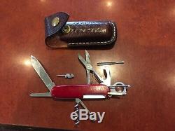 Victorinox Swiss Army Officers Knife plus 10 other tools in Real Leather Case