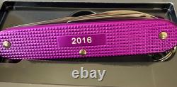 Victorinox Swiss Army Pioneer Alox 2016 Limited Edition Orchid Violet Knife NIB