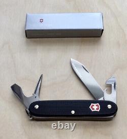 Victorinox Swiss Army Pioneer Black Alox Slip Joint Pocket Knife RED SHIELD 93MM