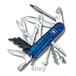 Victorinox Swiss Army Pocket Knife Cyber Tool 34 (m) Sapphire Boxed 1.7725. T2-x1