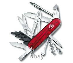 Victorinox Swiss Army Pocket Knife Cybertool 34 Transparent Red 91mm 1.7725. T