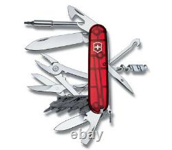 Victorinox Swiss Army Pocket Knife Cybertool 34 Transparent Red 91mm 1.7725. T