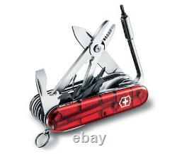 Victorinox Swiss Army Pocket Knife Cybertool 41 Transparent Red 91mm 1.7775. T