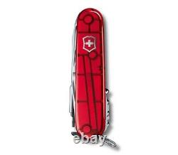Victorinox Swiss Army Pocket Knife Cybertool 41 Transparent Red 91mm 1.7775. T