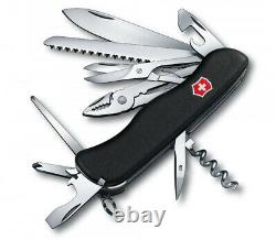 Victorinox Swiss Army Pocket Knife Hercules Black 111mm Slide Lock 0.9043.3