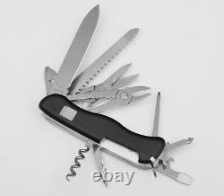 Victorinox Swiss Army Pocket Knife Hercules Black 111mm Slide Lock 0.9043.3