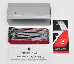 Victorinox Swiss Army Pocket Knife Workchamp XL Red 111mm Slide Lock 0.9064. XL