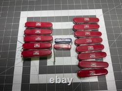 Victorinox Swiss Army Pocket Knives Lot OF 15 Marlboro Scales Collection