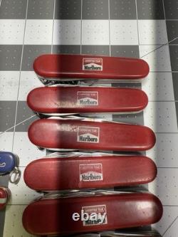 Victorinox Swiss Army Pocket Knives Lot OF 15 Marlboro Scales Collection