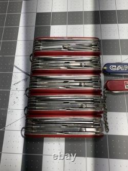 Victorinox Swiss Army Pocket Knives Lot OF 15 Marlboro Scales Collection