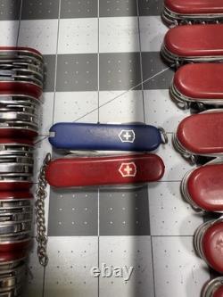 Victorinox Swiss Army Pocket Knives Lot OF 15 Marlboro Scales Collection