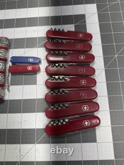 Victorinox Swiss Army Pocket Knives Lot OF 15 Marlboro Scales Collection