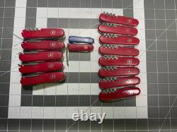 Victorinox Swiss Army Pocket Knives Lot OF 15 Marlboro Scales Collection