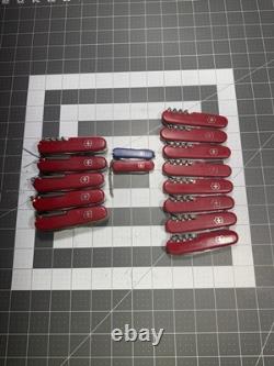 Victorinox Swiss Army Pocket Knives Lot OF 15 Marlboro Scales Collection