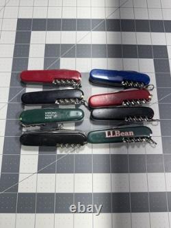 Victorinox Swiss Army Pocket Knives Lot OF 8 4 Climber 4 Campers 8748
