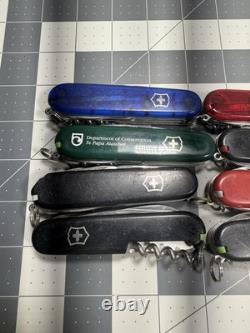 Victorinox Swiss Army Pocket Knives Lot OF 8 4 Climber 4 Campers 8748