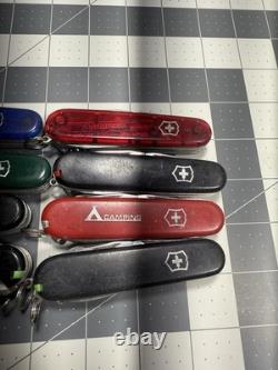 Victorinox Swiss Army Pocket Knives Lot OF 8 4 Climber 4 Campers 8748