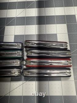 Victorinox Swiss Army Pocket Knives Lot OF 8 4 Climber 4 Campers 8748