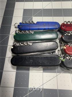 Victorinox Swiss Army Pocket Knives Lot OF 8 4 Climber 4 Campers 8748