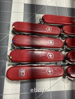 Victorinox Swiss Army Pocket Knives Lot OF 9 Climbers 8745