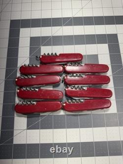 Victorinox Swiss Army Pocket Knives Lot OF 9 Climbers 8745