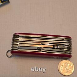 Victorinox Swiss Army Red Multi-tool Pliers Scissors Saw Corkscrew
