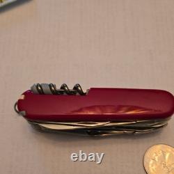 Victorinox Swiss Army Red Multi-tool Pliers Scissors Saw Corkscrew