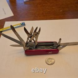 Victorinox Swiss Army Red Multi-tool Pliers Scissors Saw Corkscrew