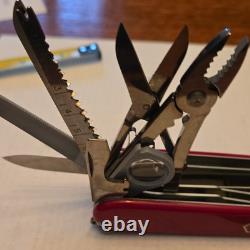 Victorinox Swiss Army Red Multi-tool Pliers Scissors Saw Corkscrew