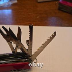 Victorinox Swiss Army Red Multi-tool Pliers Scissors Saw Corkscrew