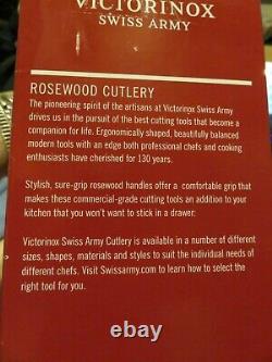 Victorinox Swiss Army Rosewood cutlery 7-Pc Knife Block Set Stainless Steel NIB