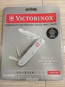 Victorinox Swiss Army SOLDIER Silver Alox Tool Pocket Knife Original 7 Function