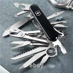 Victorinox Swiss Army Swiss Champ Pocket Knife (Black), 91mm