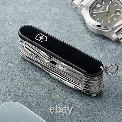 Victorinox Swiss Army Swiss Champ Pocket Knife (Black), 91mm