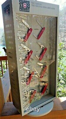 Victorinox Swiss Army Switzerland swivel Counter top Dealer Display with12 knives