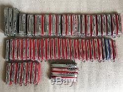 Victorinox Swiss Army knives and multi tools lot of 60