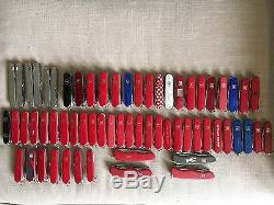 Victorinox Swiss Army knives and multi tools lot of 60