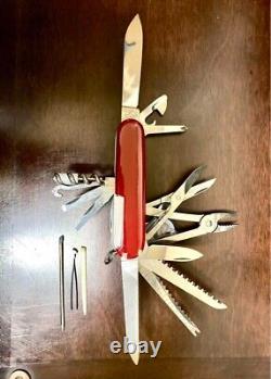 Victorinox Swiss Champ Multi Tools Swiss Army Knife with No. 900 Case Box Rare