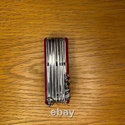 Victorinox Swiss Champ Swiss Army Knife, 91mm -Red- Gray Magnifying glass holder