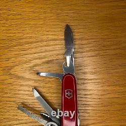Victorinox Swiss Champ Swiss Army Knife, 91mm -Red- Gray Magnifying glass holder