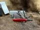 Victorinox Swiss Swiss Champ Knife Red Handles & Leather Sheath Mint In Box++