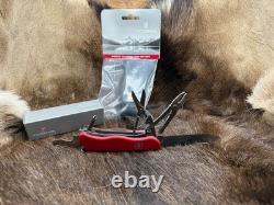 Victorinox Swiss WorkChamp Red Handle, Stainless Blades & Sheath Mint In Box++