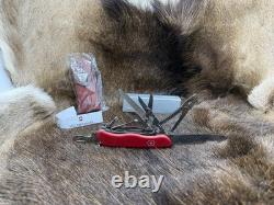 Victorinox Swiss WorkChamp Red Handle, Stainless Blades & Sheath Mint In Box++