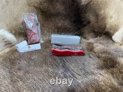 Victorinox Swiss WorkChamp Red Handle, Stainless Blades & Sheath Mint In Box++