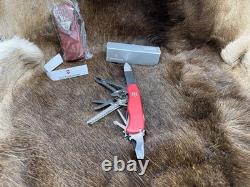 Victorinox Swiss WorkChamp Red Handle, Stainless Blades & Sheath Mint In Box++
