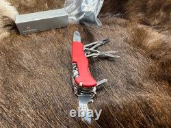 Victorinox Swiss WorkChamp Red Handle, Stainless Blades & Sheath Mint In Box++